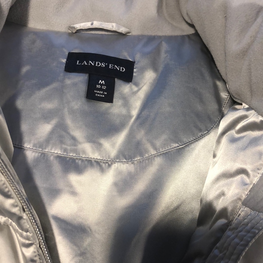 Silver metallic lands end vest